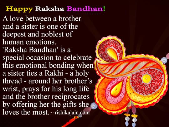 Happy Raksha Bandhan A Love Between A Brother And A Sister Is One The Deepest And Noblest Of Human Emotions