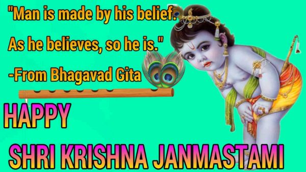 Happy Shri Krishna Janmashtami Bhagvad Gite Quote