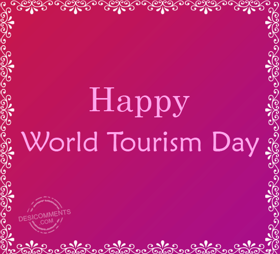 Happy World Tourism Day Glitter