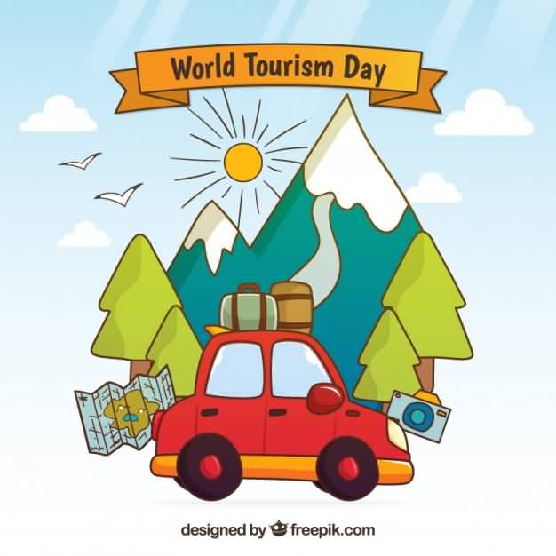 Happy World Tourism Day Illustration