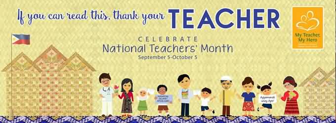 If You Can Read This Thank Your Teacher Celebrate National Teacher’s Month Header Image