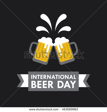 International Beer Day Beer Mugs Illustration