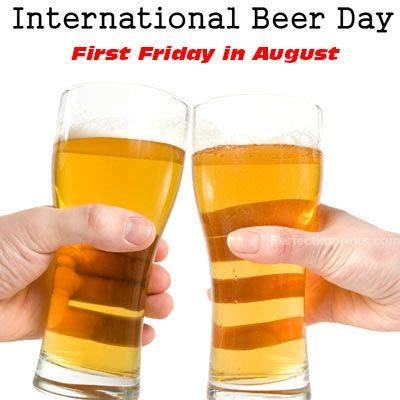 International Beer Day First Friday In August Beer Mugs In Hands