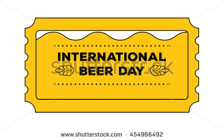 International Beer Day Pass Coupon Illustration