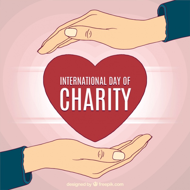 International Day Of Charity Heart Between Two Hearts Illustration