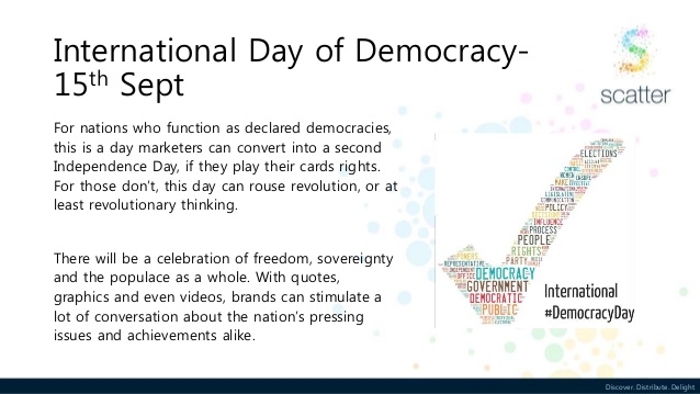 International Day Of Democracy 15th September Information