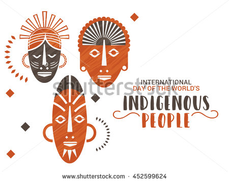 International Day Of The World's Indigenous People Masks Illustration