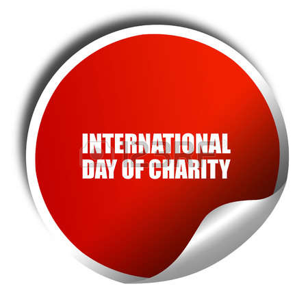 International Day of Charity Red Sticker
