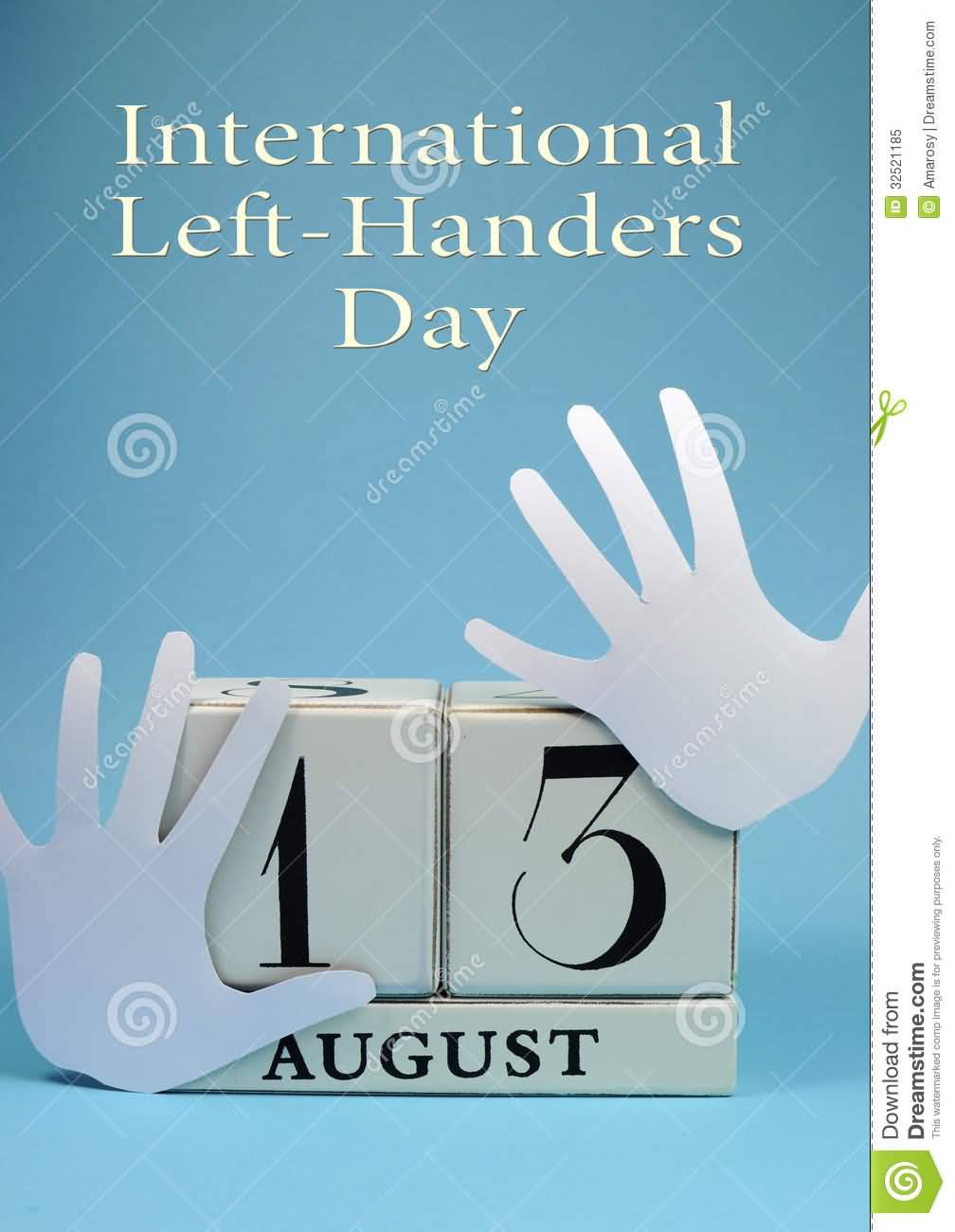 International Left Handers Day 13 August Illustration