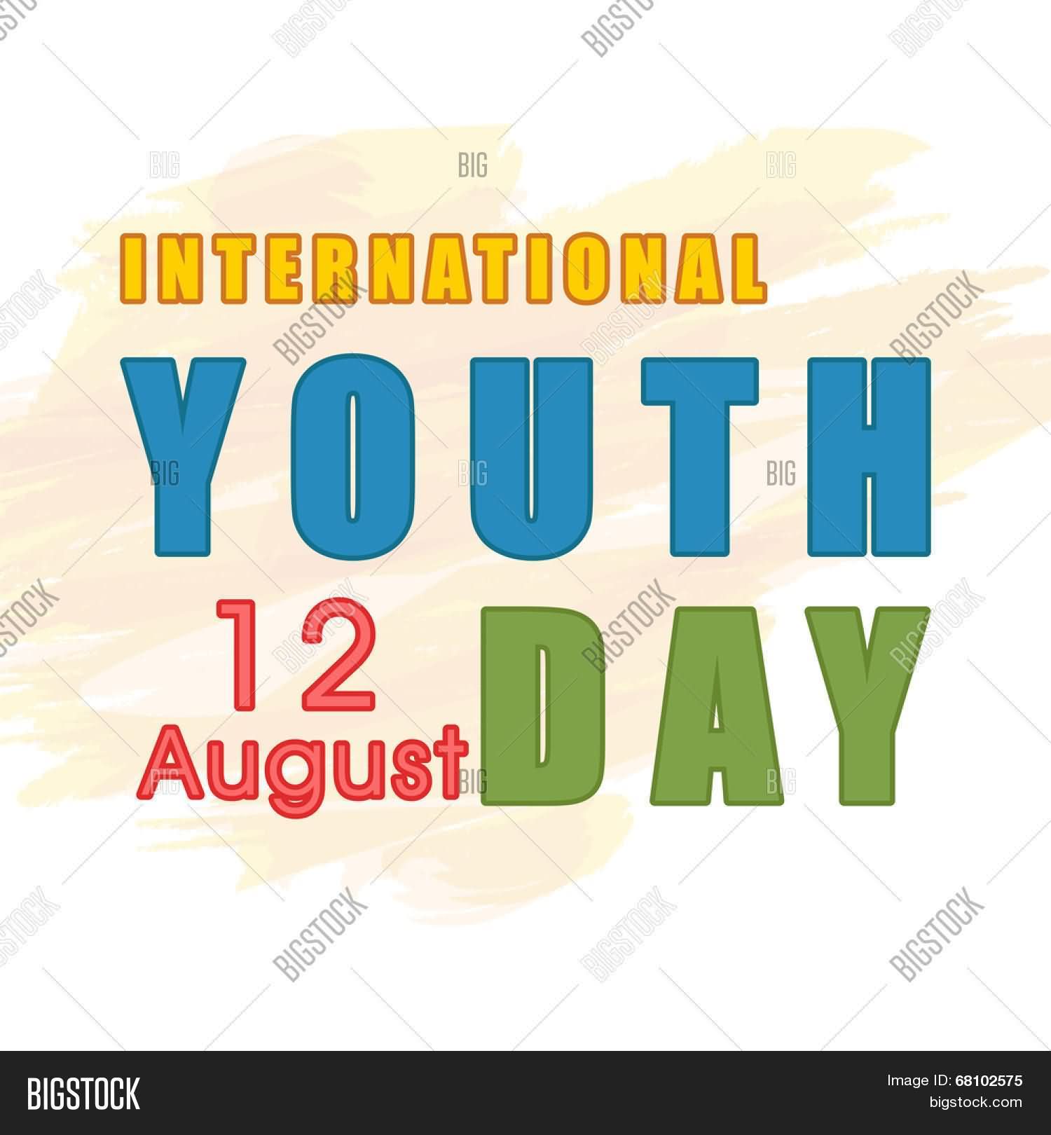 International Youth Day 12 August Colorful Illustration