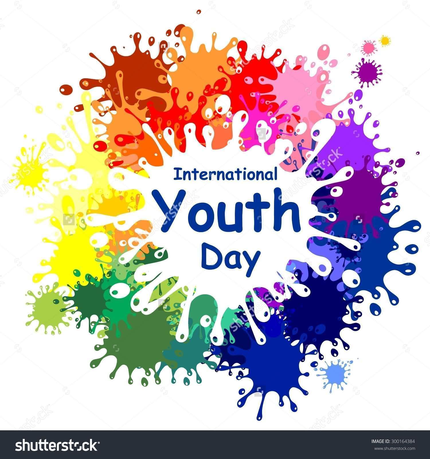 International Youth Day Color Splash Illustration