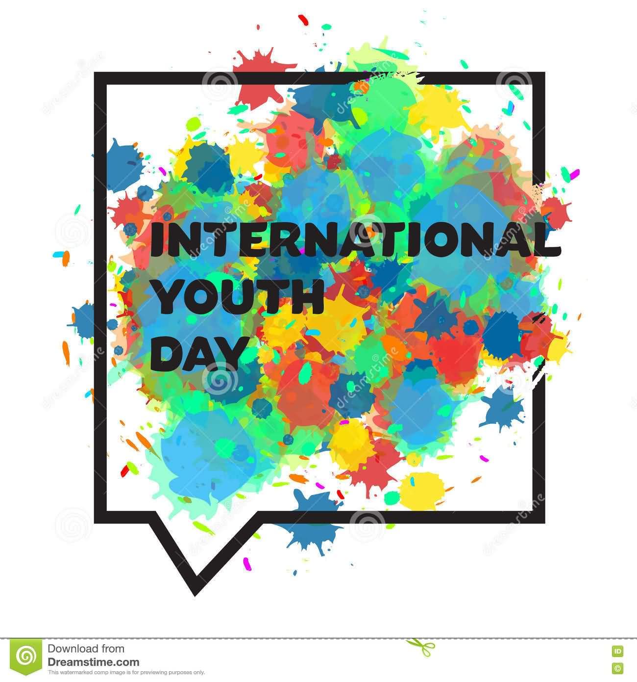 International Youth Day Color Splash Illustration