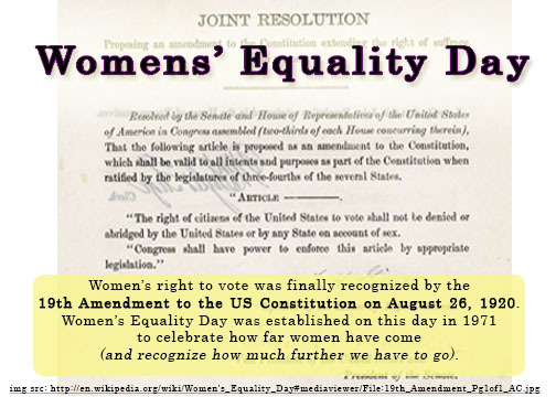 Joint Resolution Women's Equality Day