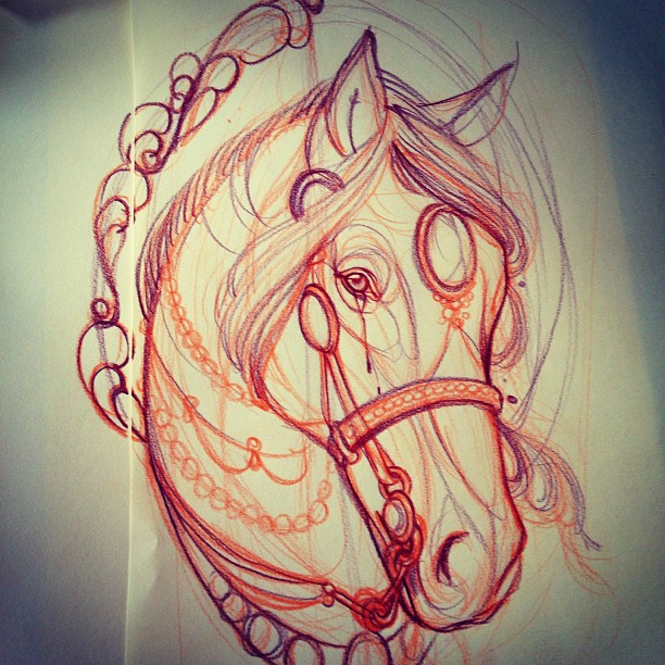 Latest Horse Tattoo Design