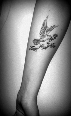 Left Forearm Dove Tattoo