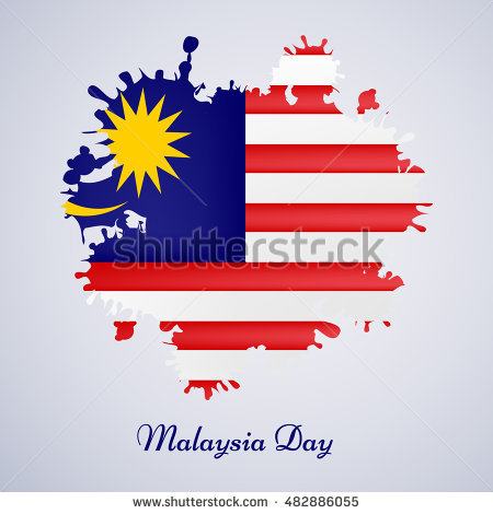 Malaysia Day 2017 Flag In Background Illustration