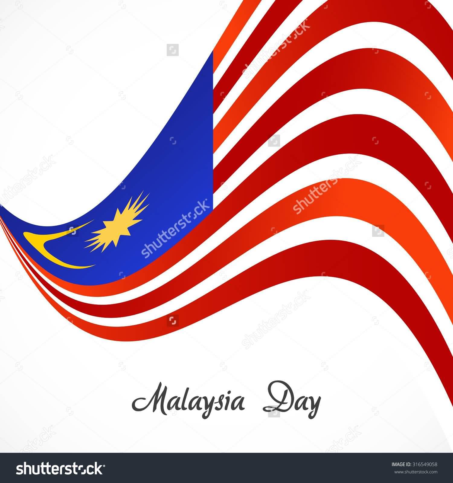 Malaysia Day Flag Stripes Illustration