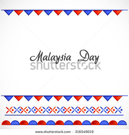 Malaysia Day Vector Illustration Greeting Card
