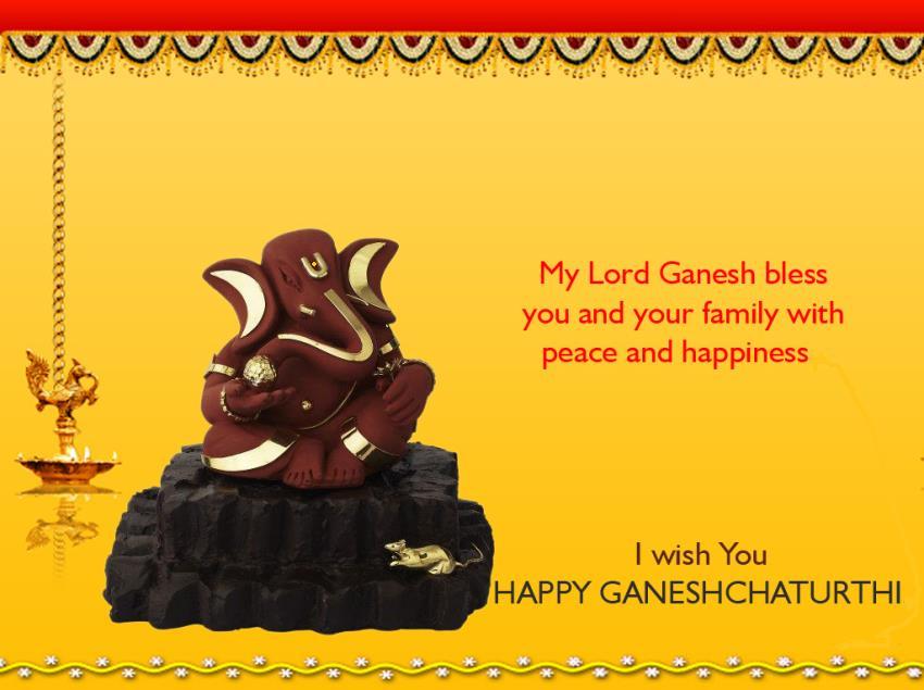 My Lord Ganesh Bless You And Your Family With Peace And Happiness Happy Ganesh Chaturthi