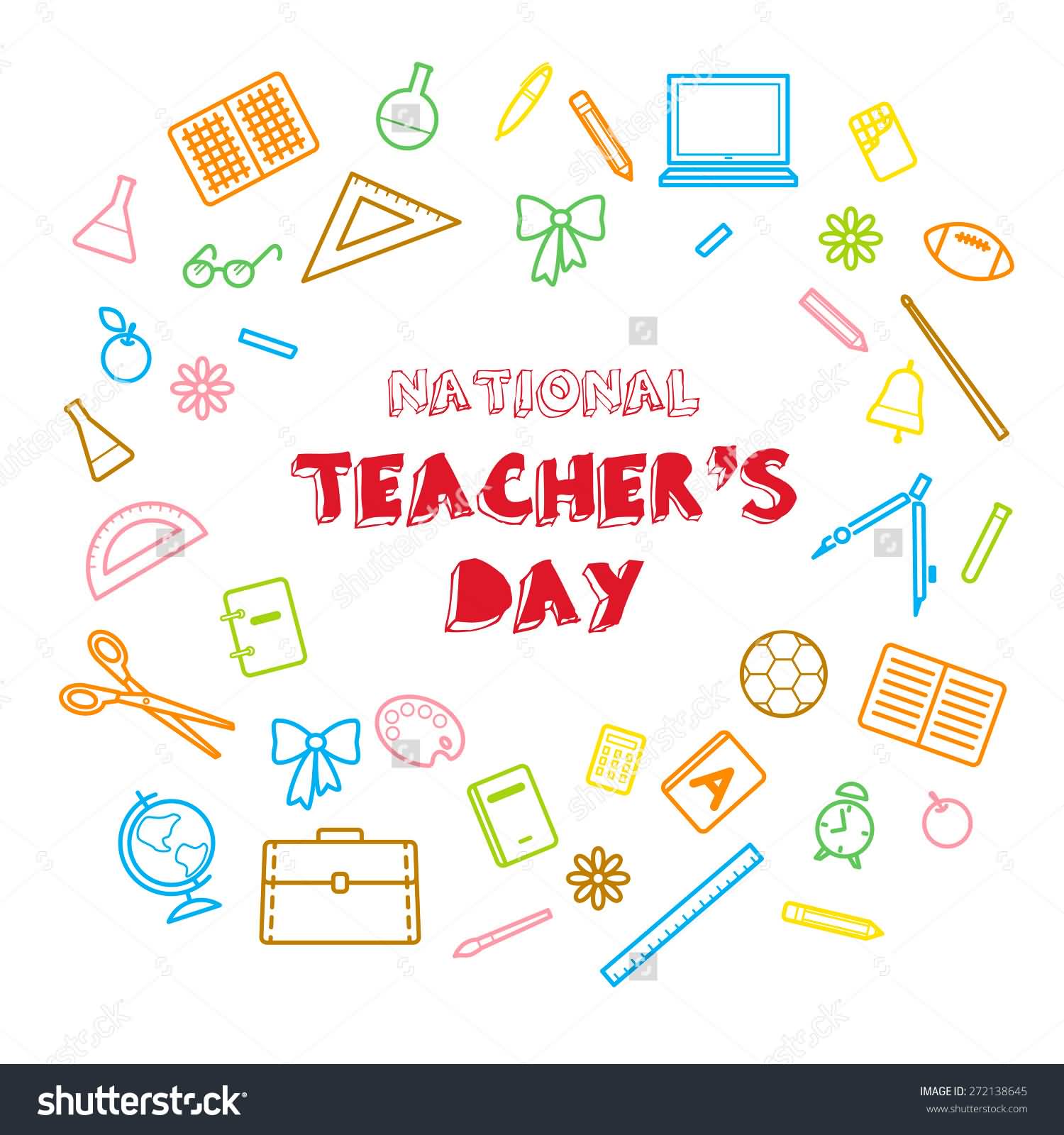 National Teacher’s Day Colorful Illustration