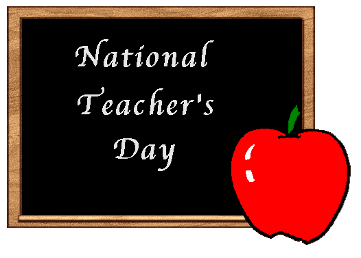 National Teacher’s Day Black Board And Apple Clipart