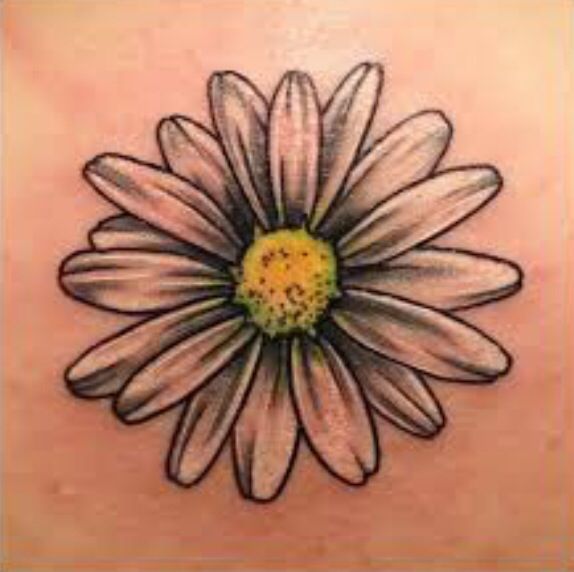 Nice Daisy Flower Tattoo Idea