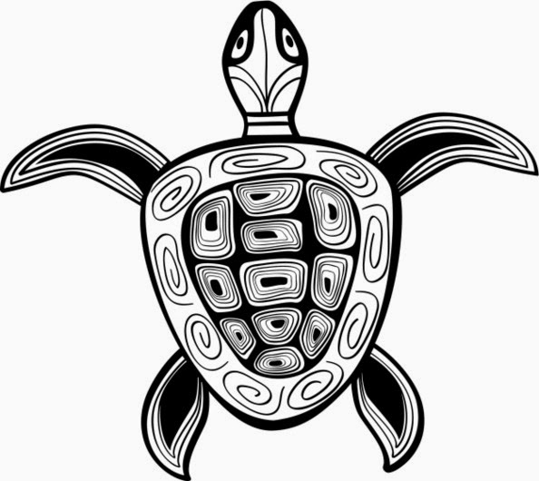 Nice Peace Turtle Tattoo Sample