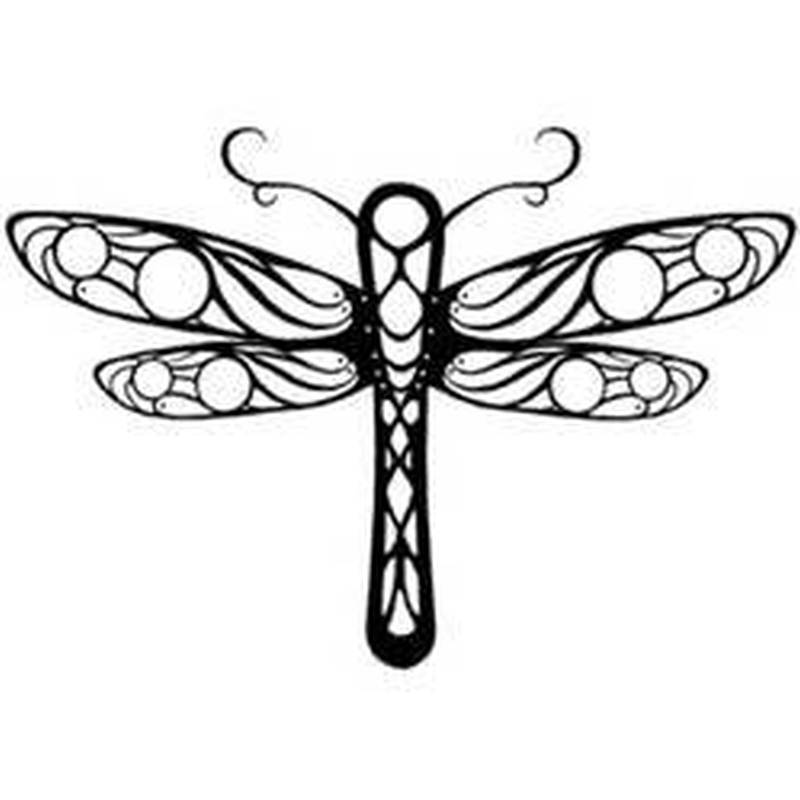 Outline Tribal Dragonfly Tattoo Stencils