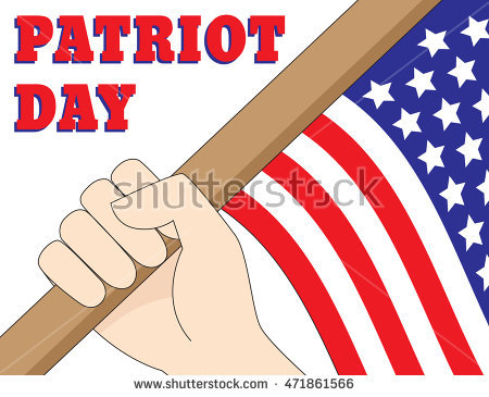 Patriot Day Flag In Hand Clipart