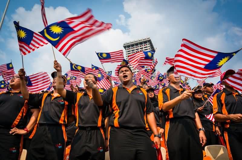 People Of Malaysia Celebrating Malaysia Day