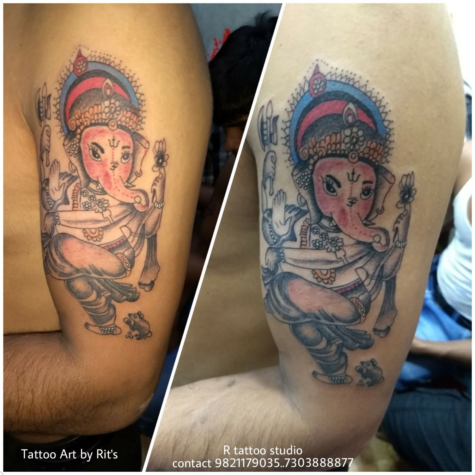 Ganpati Tattoo on Bicep