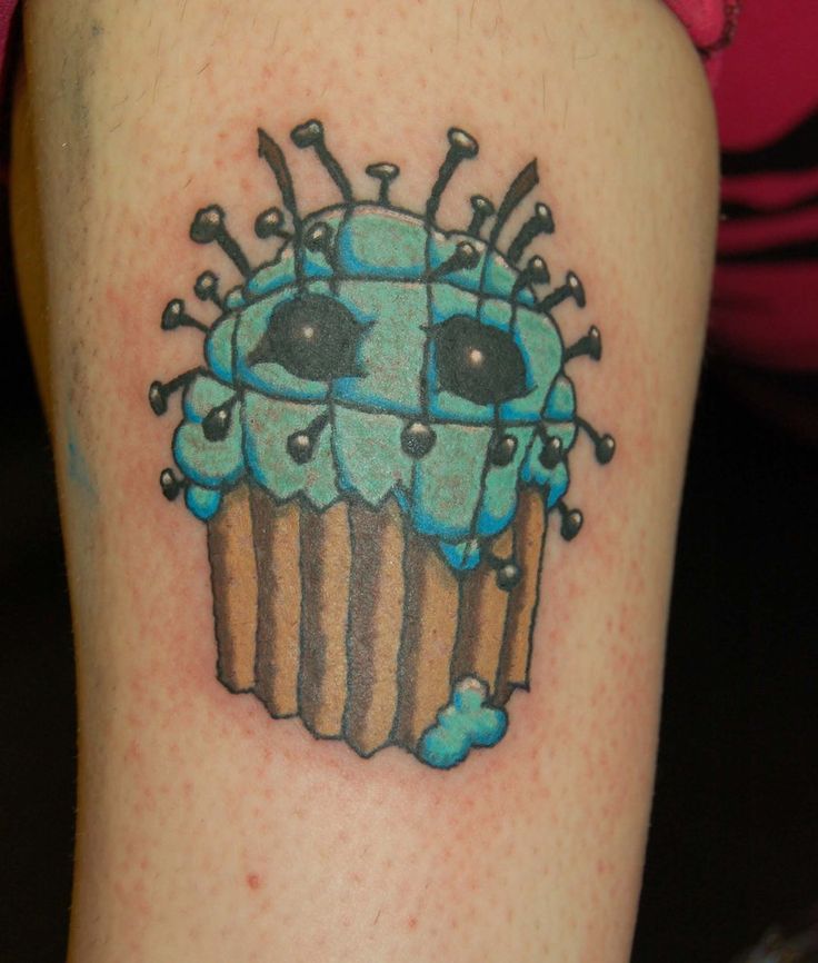 Pin Cupcake Tattoo On Leg
