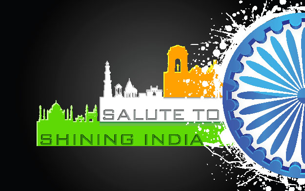 Salute To Shining India Happy Independence Day