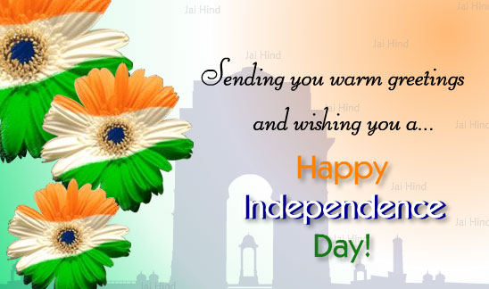 Sending You Warm Greetings And Wishing You A Happy Independence Day India Gate In Background