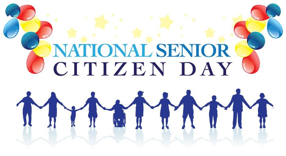 Senior Citizens Day Joined Hands And Balloons Picture