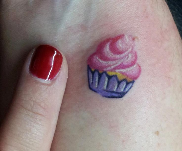 Simple Cupcake Tattoo For Girls
