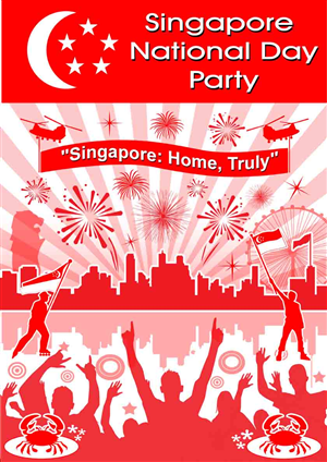 Singapore National Day Party Singapore Home Truly Poster