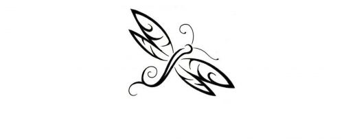 Small Tribal Dragonfly Tattoo Design