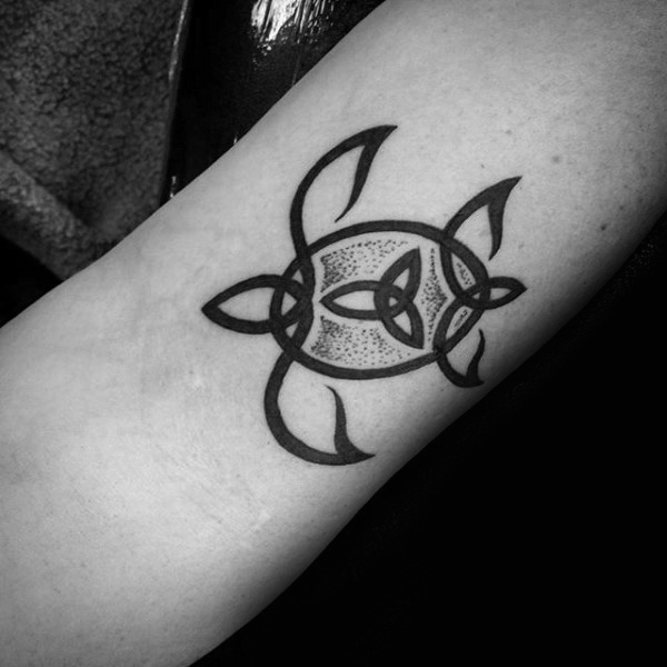 Tribal Turtle Tattoo On Arm