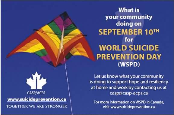 What Is Your Community Doing On September 10th For World Suicide Prevention Day