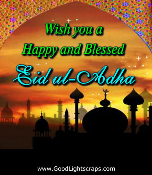 Wish You A Happy And Blessed Eid Al Adha Card