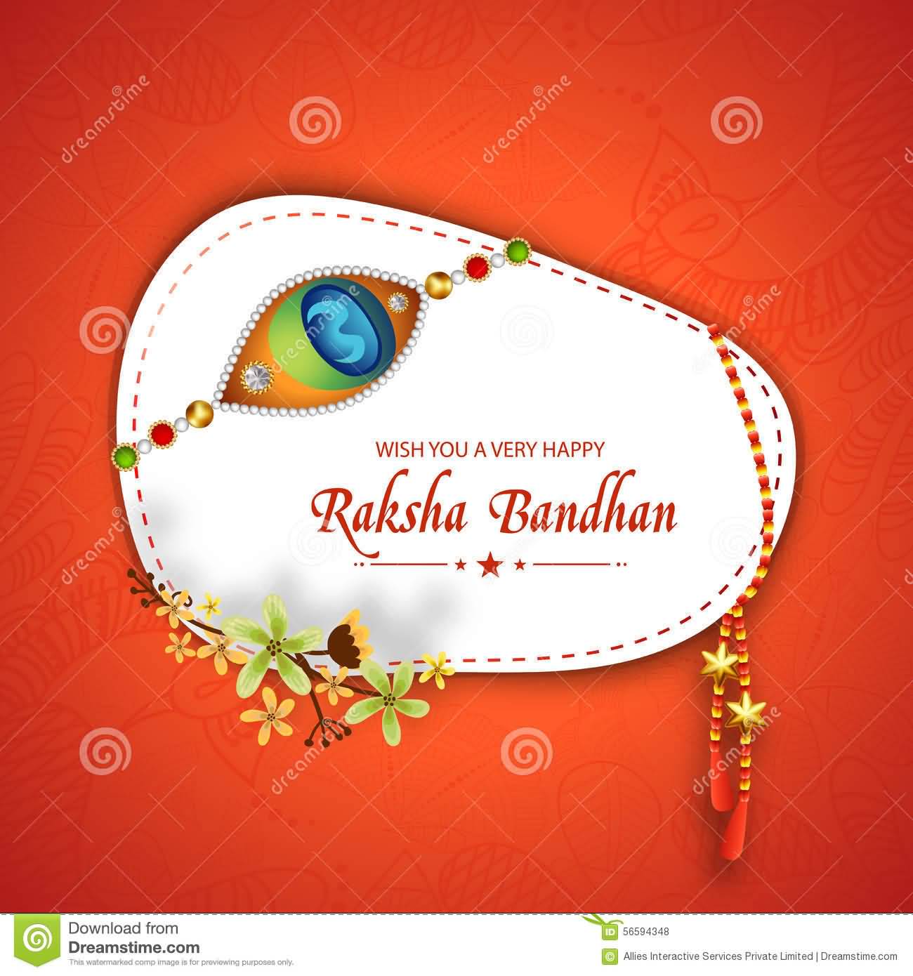 Wish You A Very Happy Raksha Bandhan Card