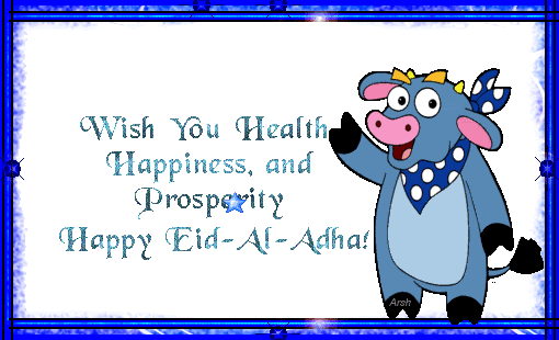 Wish You Health Happiness, And Prosperity Happy Eid Al Adha Glitter