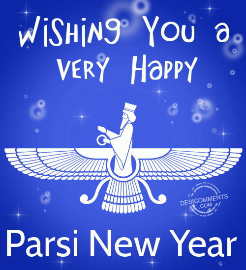 Wishing You A Happy Parsi New Year Glitter