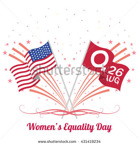 Women’s Equality Day 26 August American Flag Clipart