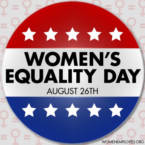 Women's Equality Day August 26th American Flag Badge