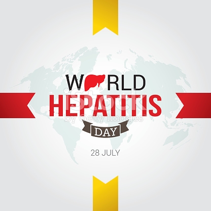 World Hepatitis Day 28 July Vector Illustration