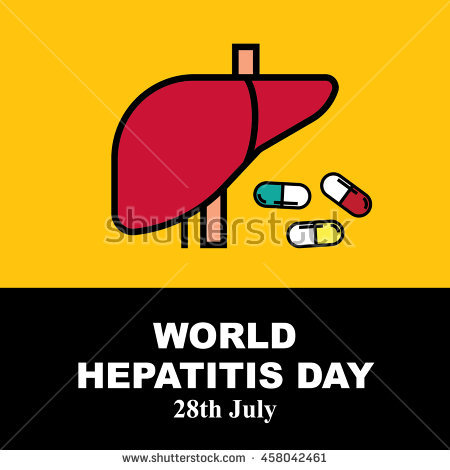 World Hepatitis Day 28th July Liver With Pills