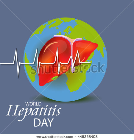 World Hepatitis Day Earth Globe With Liver Illustration