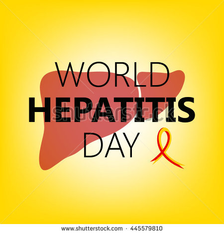World Hepatitis Day Liver On Yellow Background